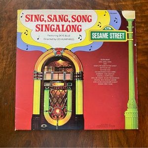 Sesame Street Sing, Sang, Song Singalong Vintage 1978 Vinyl Record LP